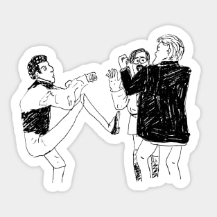 thomas thorne throws hands Sticker